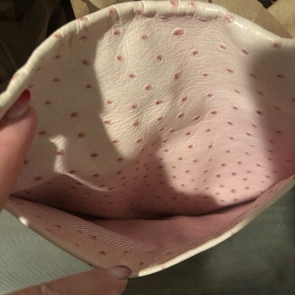 Dooney & Bourke Ostrich Logo Lock Pink Hobo Bag EUC - Picture 8 of 16